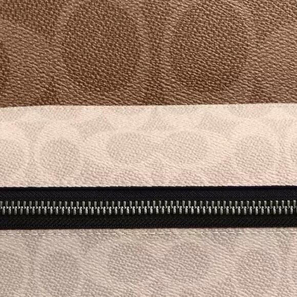 NWT Coach Men’s West Backpack In Blocked Signature Canvas CAB59 Sand/Tan - Picture 7 of 9